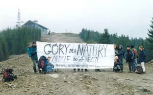 
Protest przeciwko zniszczeniu Jaworzyny Krynickiej, 1997
