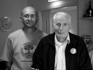 
Od lewej Albert Rubacha i Arne Naess. Fot. Archiwum Pracowni
