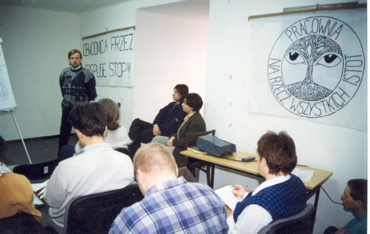 Spotkanie obrońców przyrody na temat ochrony Doliny Rospudy. Marzec 1999