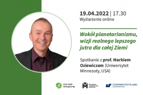 Marek Oziewicz w 74 spotkaniu Klubu Myśli Ekologicznej w Katowicach