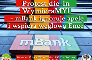 WymieraMY! – protest ruchu klimatycznego przed mBankiem