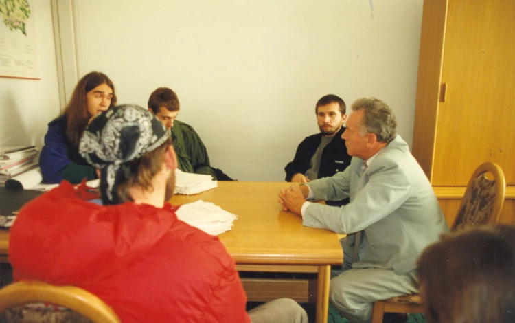 Spotkanie członków Pracowni z przedstawicielem Ministerstwa. Październik 1996