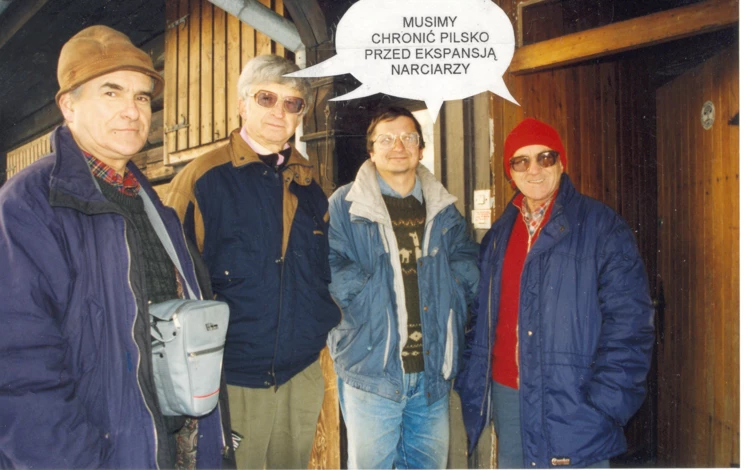 Uczestnicy spotkania dla ratowania Pilska. 1995