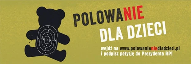 Polowanie nie dla dzieci baner